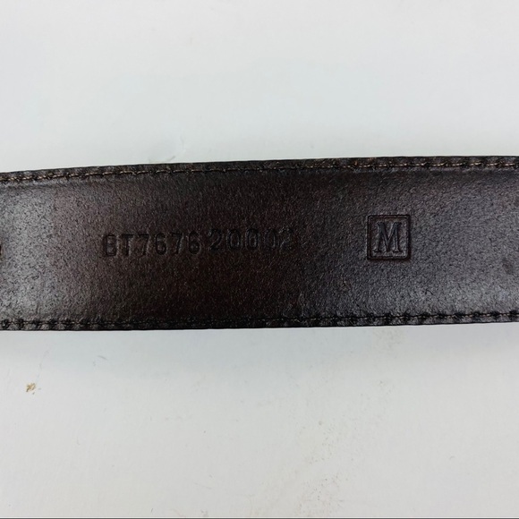 Fossil Brown Leather Belt w/Silver Details Size M - Picture 11 of 12